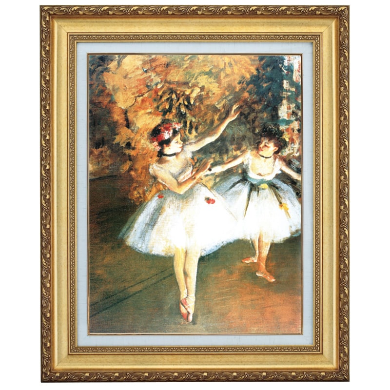 楽天市場】ドガ「舞台の踊り子」 4号サイズ 立体複製名画 美術品