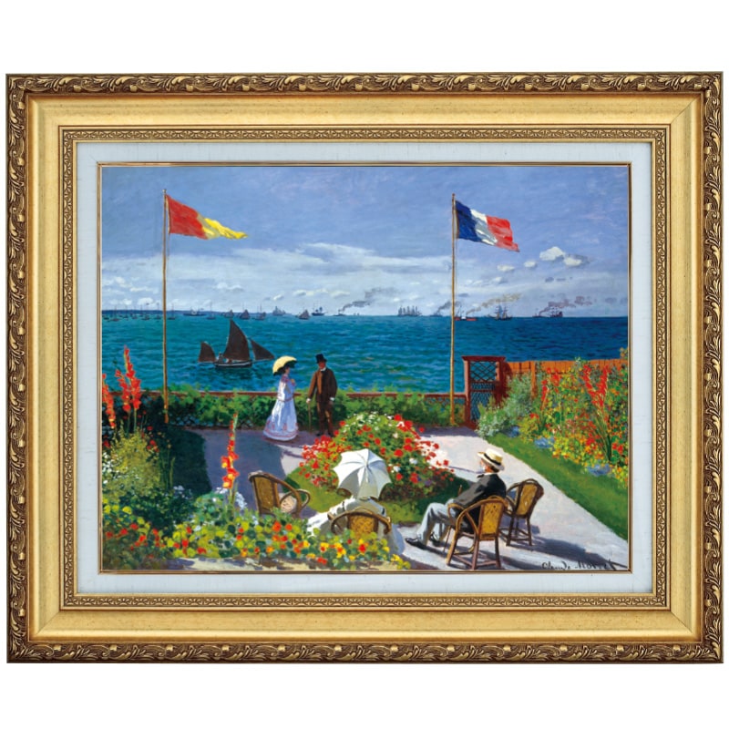 楽天市場】モネ作品 ダリアの咲く庭 ポスターフレームなし 91.5×61cm