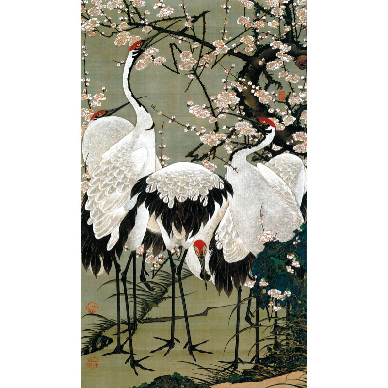 印刷画　フレーム　絵画　額装　額縁　伊藤若筆 宮内庁三の丸蔵館 印刷画 フレーム 絵画 額装 額縁 伊藤若筆 宮内庁三の丸蔵館