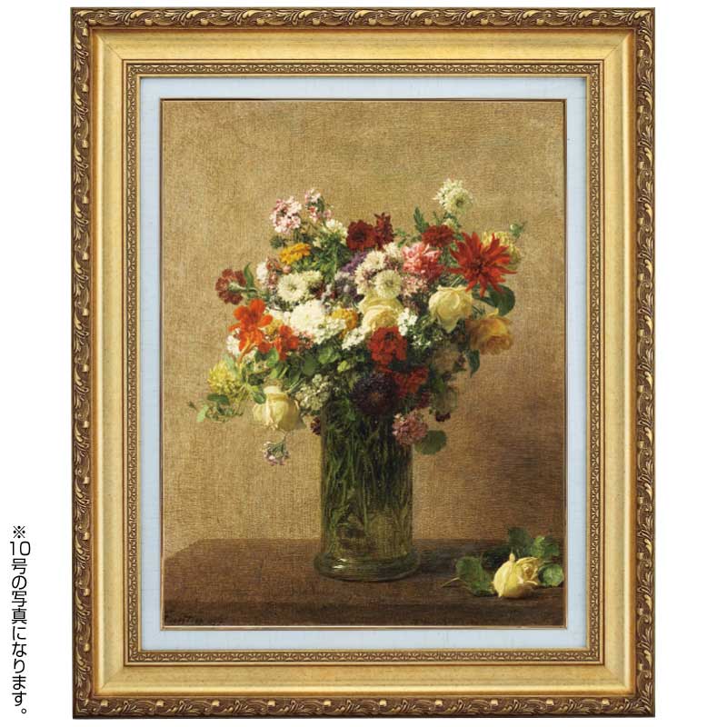 刺繍　美術品　絵画　インテリア　ア-ト 花　静物画　織り込み　見栄え 楽天市場】ラトゥール 作品 花の静物 4号 立体複製名画 絵画 額付き