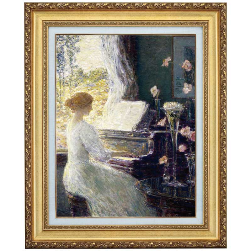 チャイルド・ハッサム 作品 ソナタ 10号 立体複製名画 絵画 額付き インテリア|光ネット組合 店
