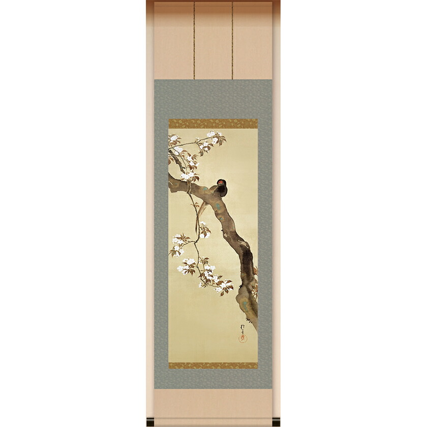 希少！酒井抱一「十二か月花鳥図」 複製掛軸コレクション 特選掛軸箪笥 a032-14010_1.jpg