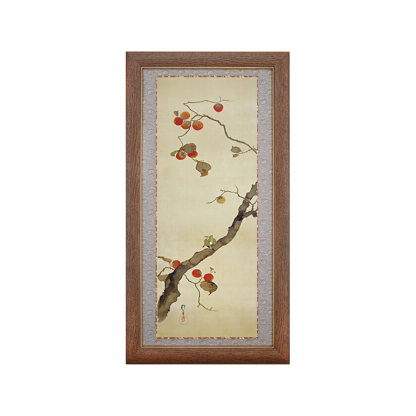 酒井抱一、枯芦白鷺図、超希少・大判画集画、新品高級額装付 酒井抱一 「十二か月花鳥図」 十一月 「芦に白鷺図」 複製掛軸