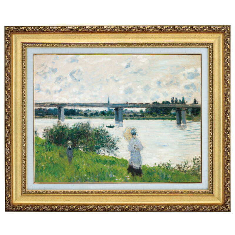 クロード・モネ「秋のアルジャントゥイユ」複製画　額入り世界名画　印象派　風景画 クロード・モネ「秋のアルジャントゥイユ」複製画 額入り世界