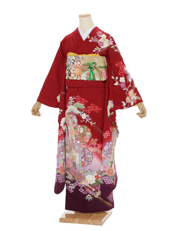 楽天市場】〔振袖〕〔貸衣装〕振袖レンタル447白に紅型風〔結婚