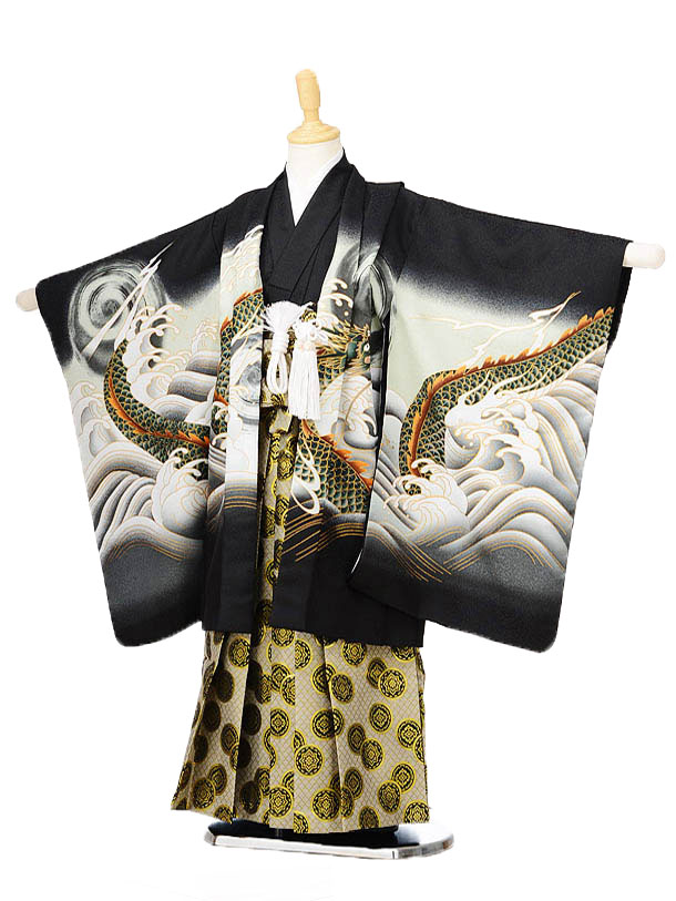 1-M 七五三アンティーク虎男の子羽織り正絹