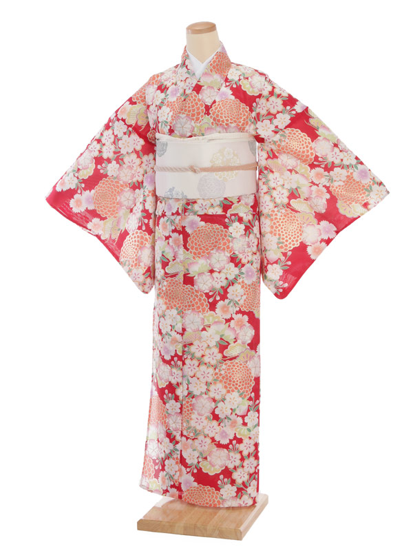 楽天市場】夏 サマー 訪問着 t0075 白地薄ピンク花 絽 小紋