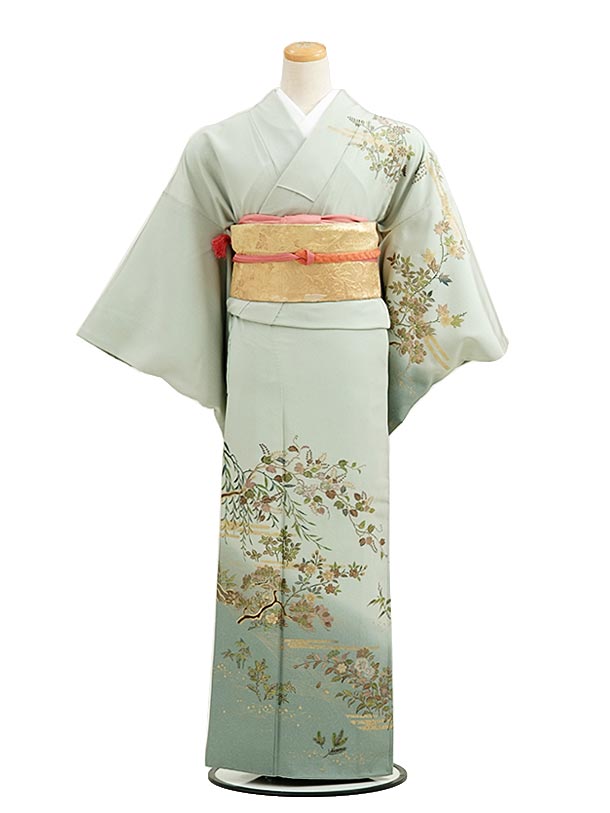 楽天市場 訪問着 レンタル 正絹 正絹 T109 わさび色 ぼかし 結婚式 結納 入学式 卒業式 入園式 卒園式 入学卒業 七五三 お宮参り 母 ママ ラウンジ 着物 付下げ 和服 上品 正絹 粋 個性的 753 七五三 女性着物 対応身長150cm 155cm位 往復送料無料 新品足袋プレゼント