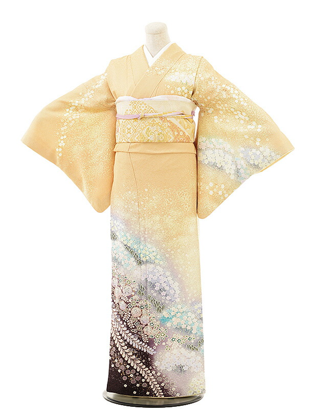 訪問着 レンタル 結婚式 t500 ベージュ地辻が花 新品足袋プレゼント 訪問着 レンタル　入学式 結婚式 お宮参り 衣装 着物 レンタル 付下げ 訪問着 レンタル 訪問着 往復送料無料 訪問着 正絹 セット 貸衣装 【レンタル】