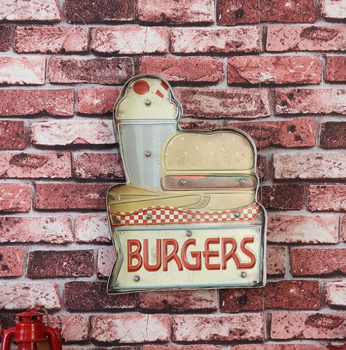 楽天市場】アメリカ直輸入可愛いハンバーガーショップメニュー看板大型