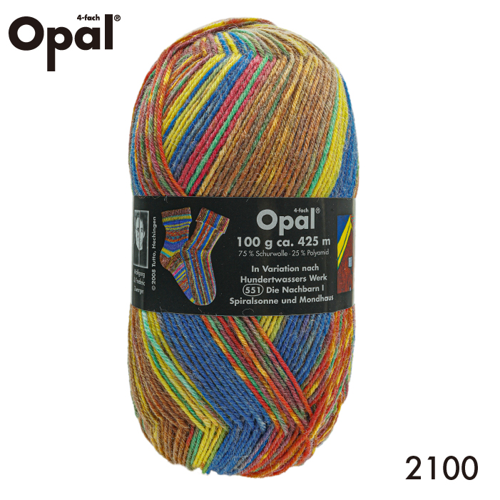 【楽天市場】毛糸 Opal オパール 靴下用毛糸 Hundertwasser 1430て 