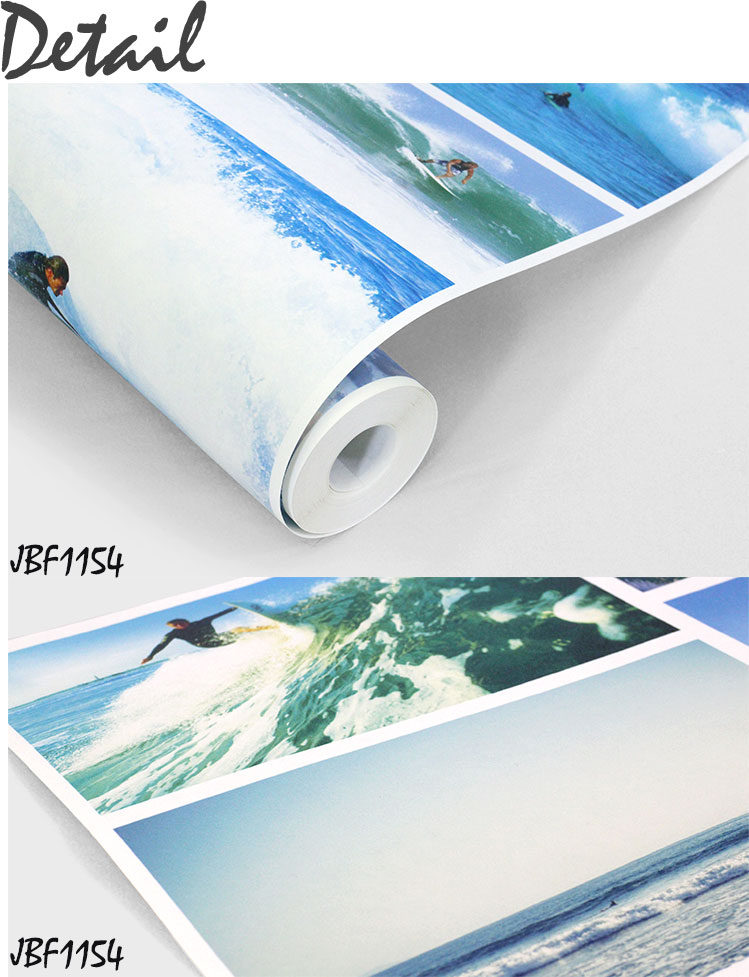 百貨店 壁紙 フリース壁紙 Jebrille Wallpaper サーフフォト 巾46cmx10m 海 波 サーファー 西海岸 おしゃれ はがせる壁紙 貼ってはがせる壁紙 Fucoa Cl