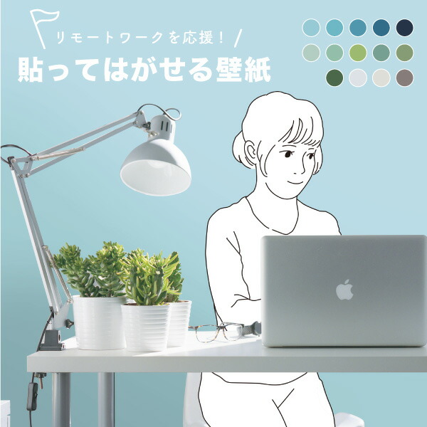 楽天市場 壁紙 シール 貼ってはがせる壁紙 無地 リモートワーク用 3本以上購入で3 850円 本 W 42cm H 250cm ウォールステッカー シール壁紙 はがせる 壁 粘着シート ウォールシート インテリアシール 賃貸 Diy おしゃれ のり付き リモートワーク Tv会議 Web会議