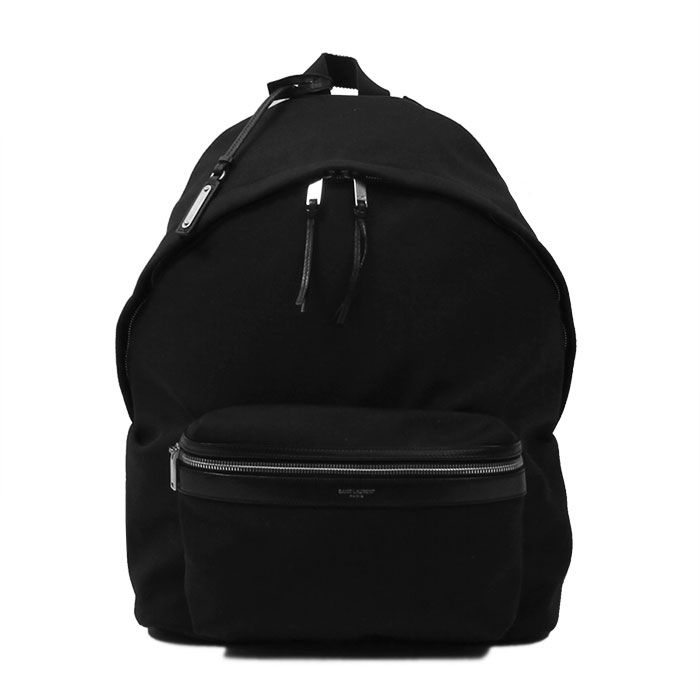 サンローラン 光の都市 SAINT LAURENT PARIS シティ うしろ側容器に並べる 背嚢 467985 黒いこと 男女兼用【中古】【貨物輸送無料】