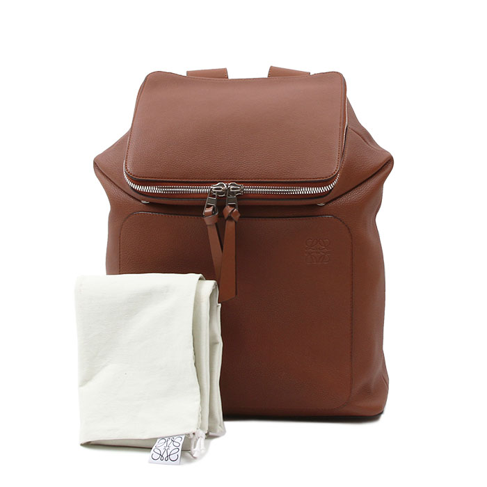 ロエベ LOEWE ゴヤ うしろ側容器に並べる 背嚢 赤銅色/しろがね色金具 なめし革 男女兼用 【中古】【貨物輸送無料】【中古】【貨物輸送無料】