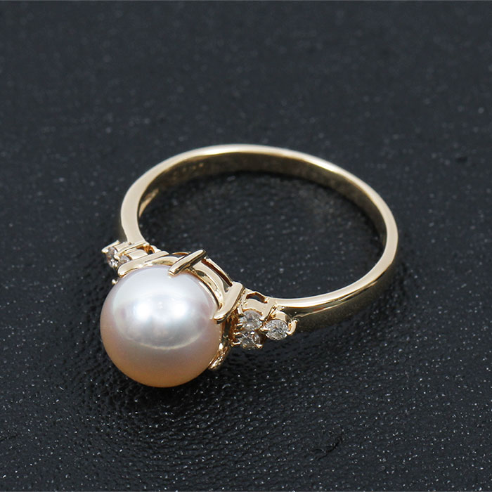 もりのくまさん専用　TASAKI　パールダイヤモンドリング　k18 楽天市場】タサキ 田崎真珠 TASAKI リング クマモチーフ K18YG