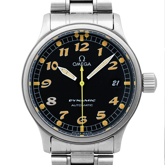 ゼロ OMEGA 活動的 5200.50.00 デイト 自動小銃一巻き ギャランティカード 男女兼用【中古】【貨物輸送無料】
