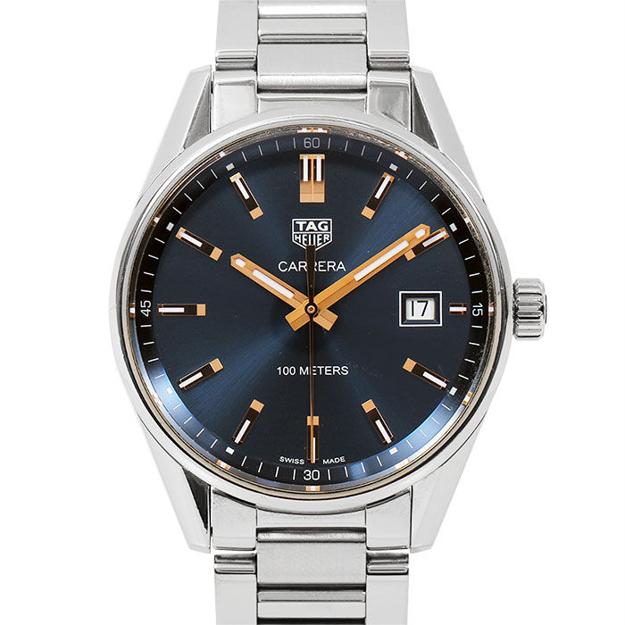 タグ・ホイヤー TAG HEUER カレラ WAR1112 クォーツ ブルー文字盤 男女兼用 【中古】【送料無料】