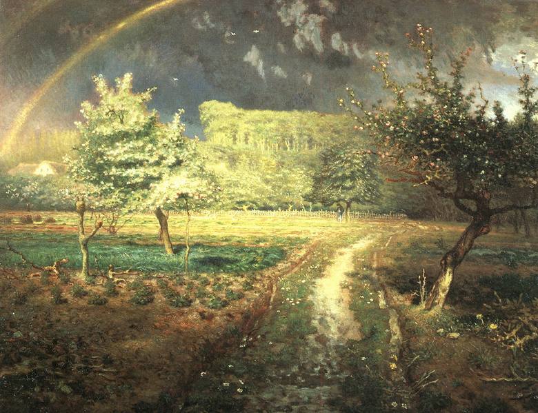 ミレー 「晩鐘」額付き 複製画 ジェル加工 世界の名画　洋画 millet5.jpg