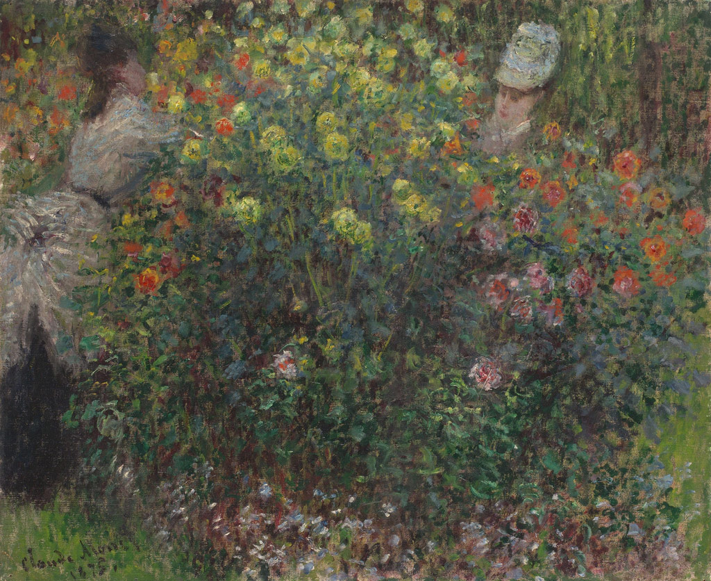 【送料無料】絵画 油彩画複製油絵複製画/クロード・モネ ダリア群生の中の若い女達 【すぐに飾れる豪華額縁付 キャンバス】|絵画販売のアートギャラリー南青山