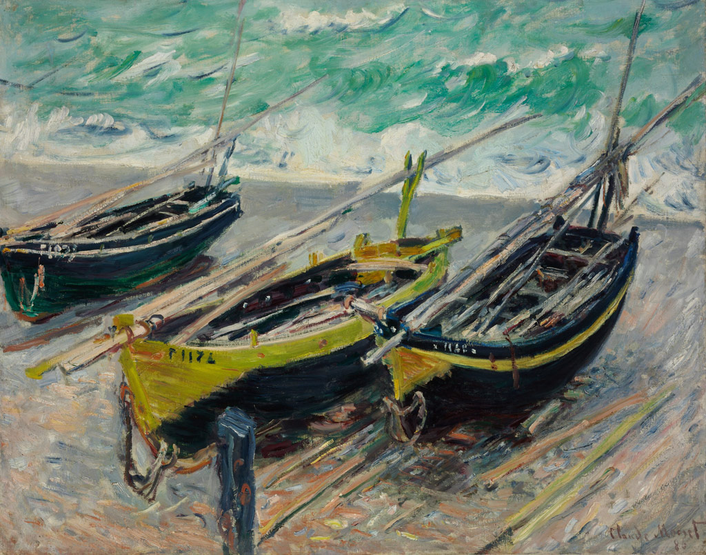 【送料無料】絵画 油彩画複製油絵複製画/クロード・モネ 漁船 【すぐに飾れる豪華額縁付 キャンバス】｜絵画販売のアートギャラリー南青山
