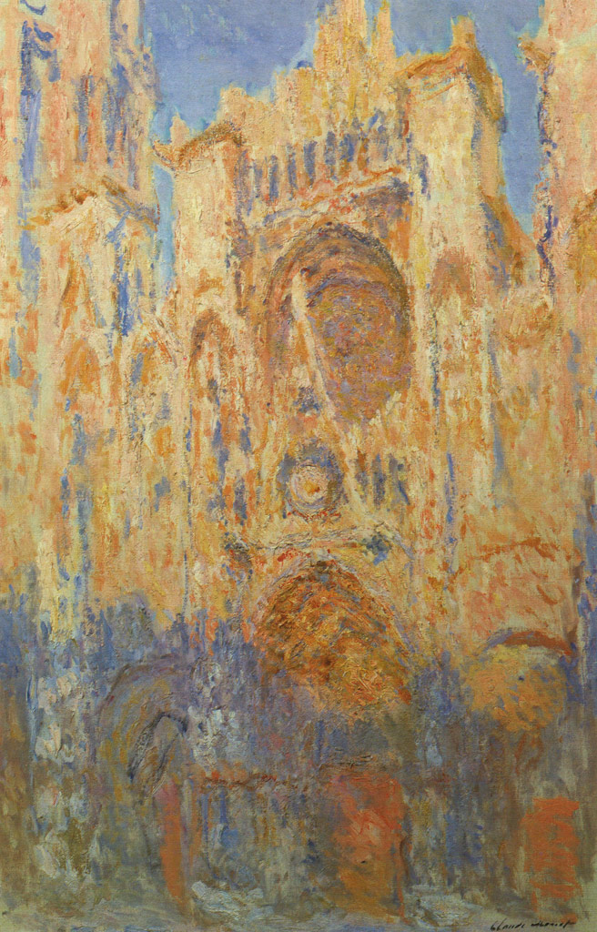 【送料無料】絵画 油彩画複製油絵複製画/クロード・モネ ルーアン大聖堂（夕日） 【すぐに飾れる豪華額縁付 キャンバス】｜絵画販売のアートギャラリー南青山