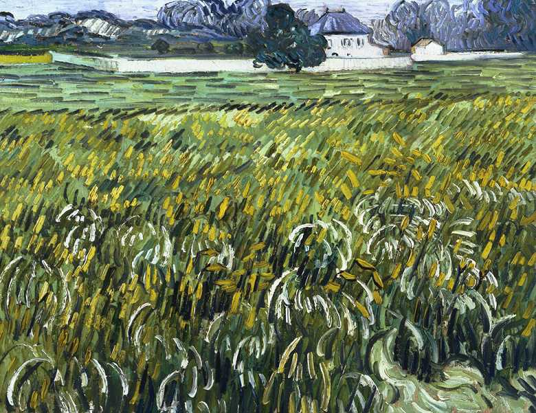 【送料無料】絵画 油彩画複製油絵複製画/ゴッホ 白い家のあるオーヴェルの麦畑 【すぐに飾れる豪華額縁付 キャンバス】｜絵画販売のアートギャラリー南青山