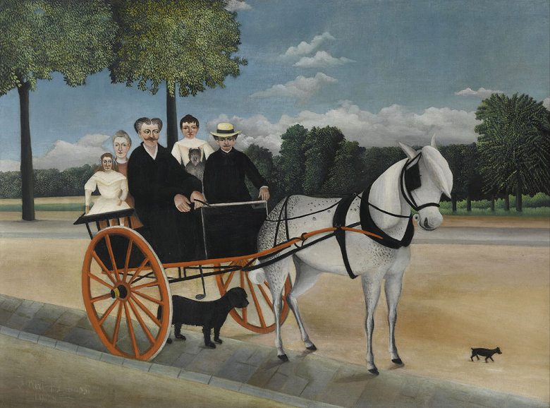 絵画 インテリア 額入り 壁掛け複製油絵アンリ・ルソー ジュニエ爺さんの馬車 選べるサイズ　選べる額縁 油彩画 複製画 選べる額縁 選べるサイズ｜絵画販売のアートギャラリー南青山