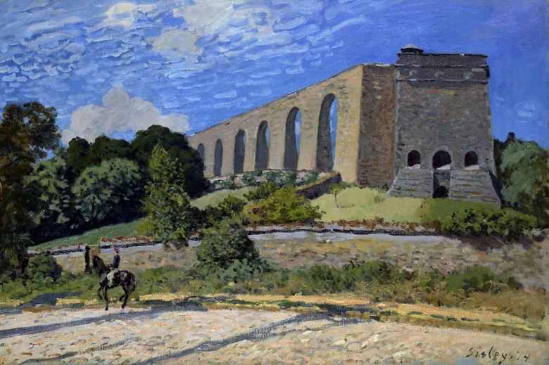 絵画 インテリア 額入り 壁掛け複製油絵アルフレッド・シスレー マルリの水路 油彩画 複製画 選べる額縁 選べるサイズ｜絵画販売のアートギャラリー南青山
