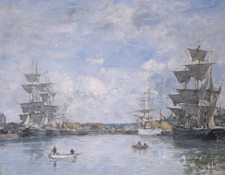 絵画 インテリア 額入り 壁掛け複製油絵ウジェーヌ・ブーダン ドーヴィル流域 油彩画 複製画 選べる額縁 選べるサイズ｜絵画販売のアートギャラリー南青山 44,902円