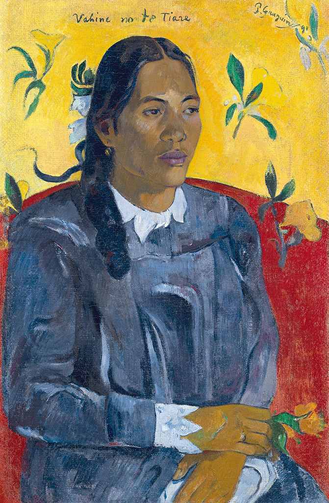 絵画 インテリア 額入り 壁掛け複製油絵 ポール・ゴーギャン 花とタヒチ女 油彩画 複製画 選べる額縁 選べるサイズ|絵画販売のアートギャラリー南青山