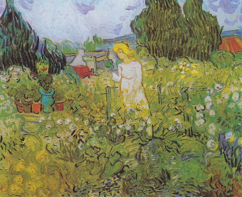 【送料無料】絵画 油彩画複製油絵複製画/ゴッホ 庭のマルグリット・ガシェ 【すぐに飾れる豪華額縁付 キャンバス】｜絵画販売のアートギャラリー南青山