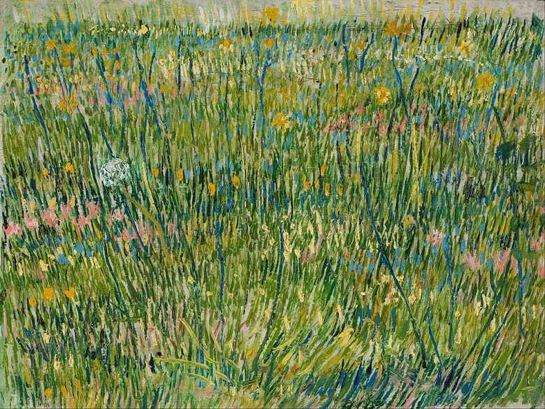【送料無料】絵画 油彩画複製油絵複製画/ゴッホ 花咲く牧草地 選べるサイズ 選べる額縁 【すぐに飾れる豪華額縁付 キャンバス】|絵画販売のアートギャラリー南青山