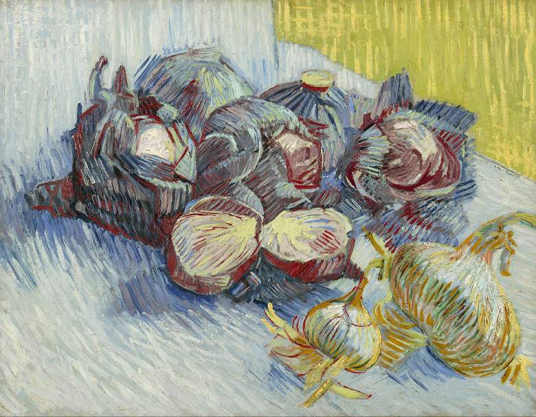 【送料無料】絵画 油彩画複製油絵複製画/ゴッホ 赤キャベツと玉ねぎのある静物 【すぐに飾れる豪華額縁付 キャンバス】|絵画販売のアートギャラリー南青山