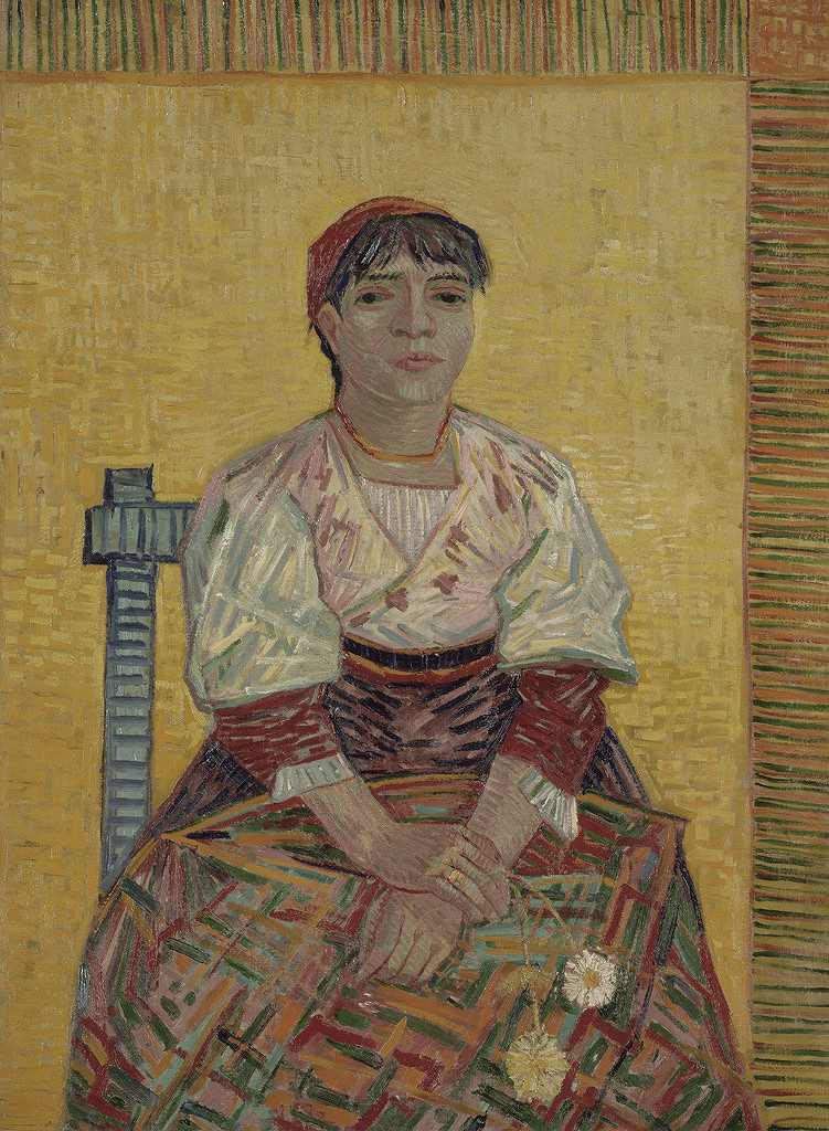 【送料無料】絵画 油彩画複製油絵複製画/ゴッホ イタリアの女(アゴスティーニ・セガトーリ) 選べるサイズ 選べる額縁 【すぐに飾れる豪華額縁付 キャンバス】|絵画販売のアートギャラリー南青山