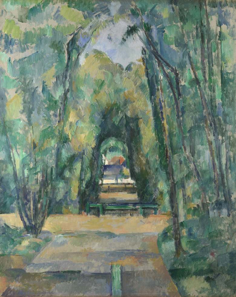 絵画 インテリア 額入り 壁掛け複製油絵 ポール・セザンヌ シャンティの並木道 油彩画 複製画 選べる額縁 選べるサイズ｜絵画販売のアートギャラリー南青山