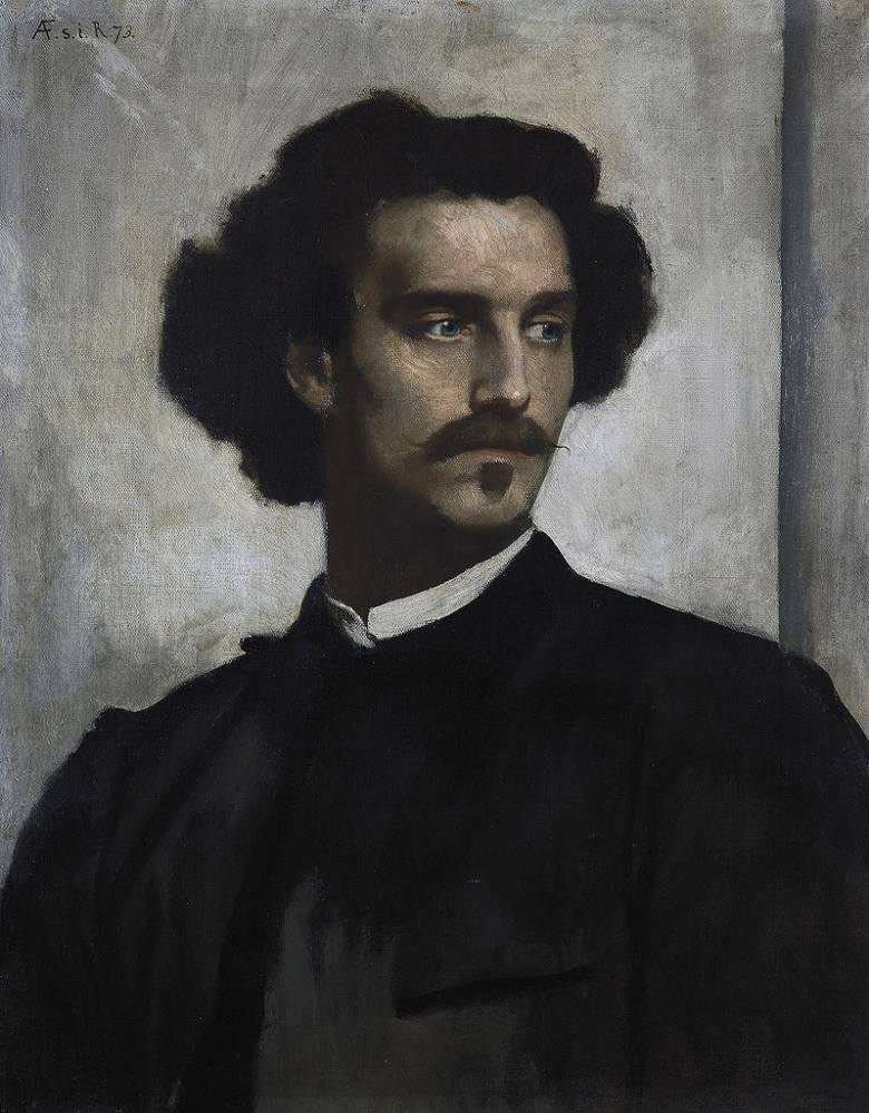 絵画 インテリア 額入り 壁掛け複製油絵アンゼルム・フォイエルバッハ 自画像 油彩画 複製画 選べる額縁 選べるサイズ|絵画販売のアートギャラリー南青山