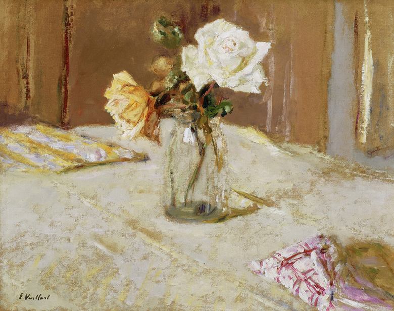 絵画 インテリア 額入り 壁掛け複製油絵エドゥアール・ヴュイヤール 花瓶の薔薇 油彩画 複製画 選べる額縁 選べるサイズ|絵画販売のアートギャラリー南青山