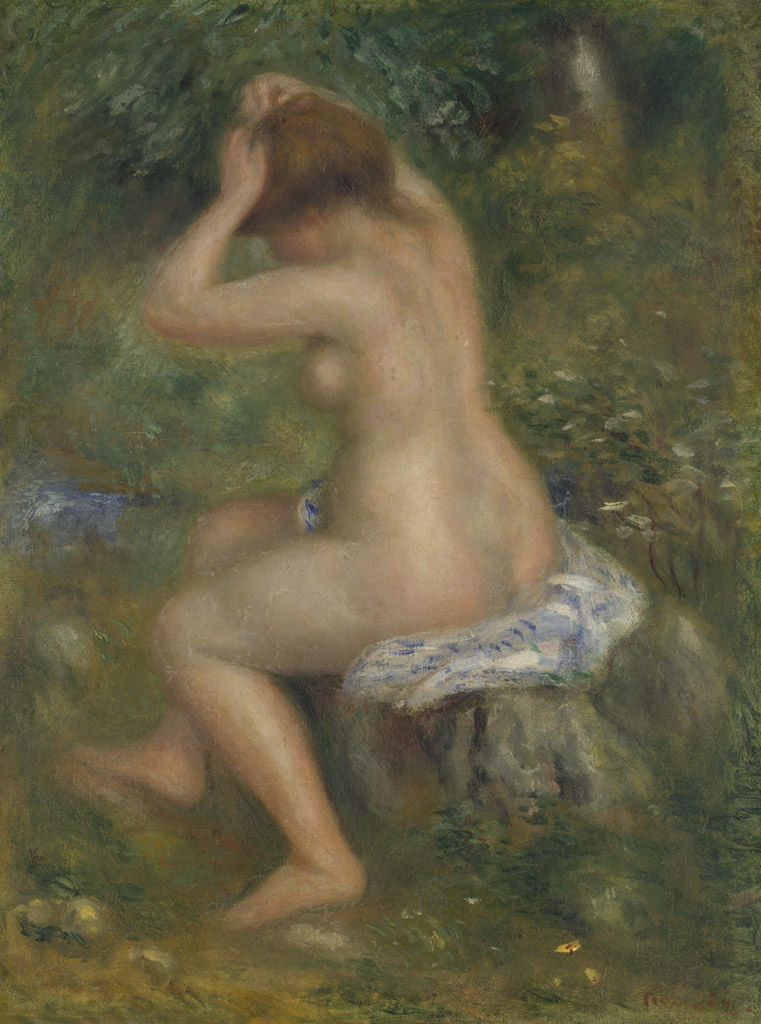 【送料無料】絵画 油彩画複製油絵複製画/ピエール=オーギュスト・ルノワール 浴女 【すぐに飾れる豪華額縁付 キャンバス】|絵画販売のアートギャラリー南青山