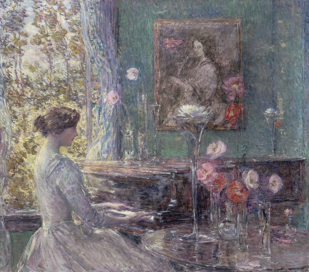 【送料無料】絵画 油彩画複製油絵複製画/ フレデリック・チャイルド・ハッサム 即興 【すぐに飾れる豪華額縁付 キャンバス】|絵画販売のアートギャラリー南青山