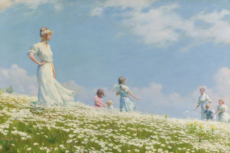 絵画 インテリア 額入り 壁掛け複製油絵チャールズ・コートニー・カラン 夏 油彩画 複製画 選べる額縁 選べるサイズ｜絵画販売のアートギャラリー南青山