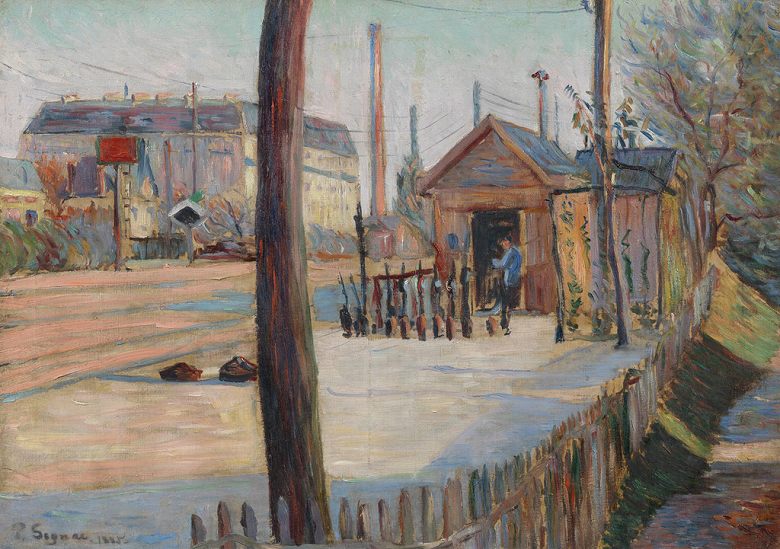 絵画 インテリア 額入り 壁掛け複製油絵 ポール・シニャック ボワ＝コロンブ近郊の鉄道ジャンクション 選べるサイズ　選べる額縁 油彩画 複製画 選べる額縁 選べるサイズ｜絵画販売のアートギャラリー南青山