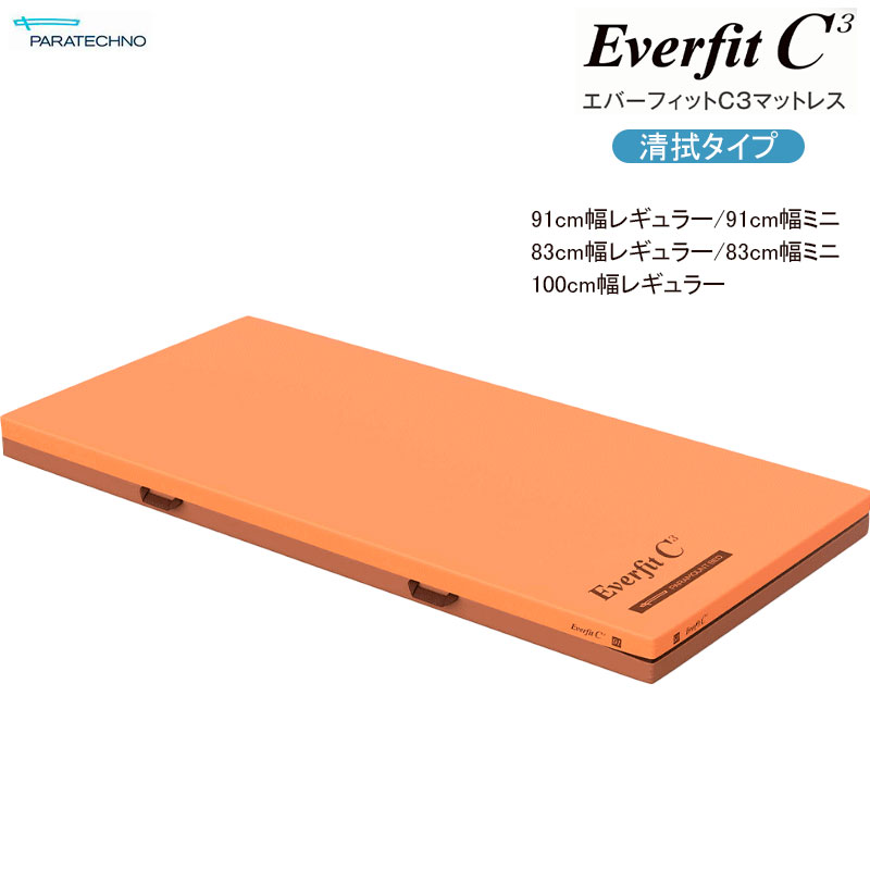 【個人様向け限定商品】特殊寝台付属品 エバーフィットC3 清拭タイプ マットレス 91cm幅 83cm幅 100cm幅 防水 体圧分散 リバーシブル 介護用品 パラマウントベッド｜介護用品リブショップ　店