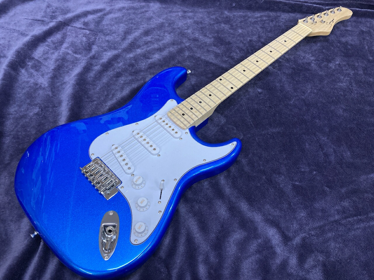 メール便送料無料対応可 エレキギター Smile Singer L G2 Jb エレキ ギター Guitar 楽器 音楽 機材 Music 弦 木 木材 かっこいい 調整済み ブルー 青 メタリック ストラト ストラトキャスター Kishou Css Edu Om