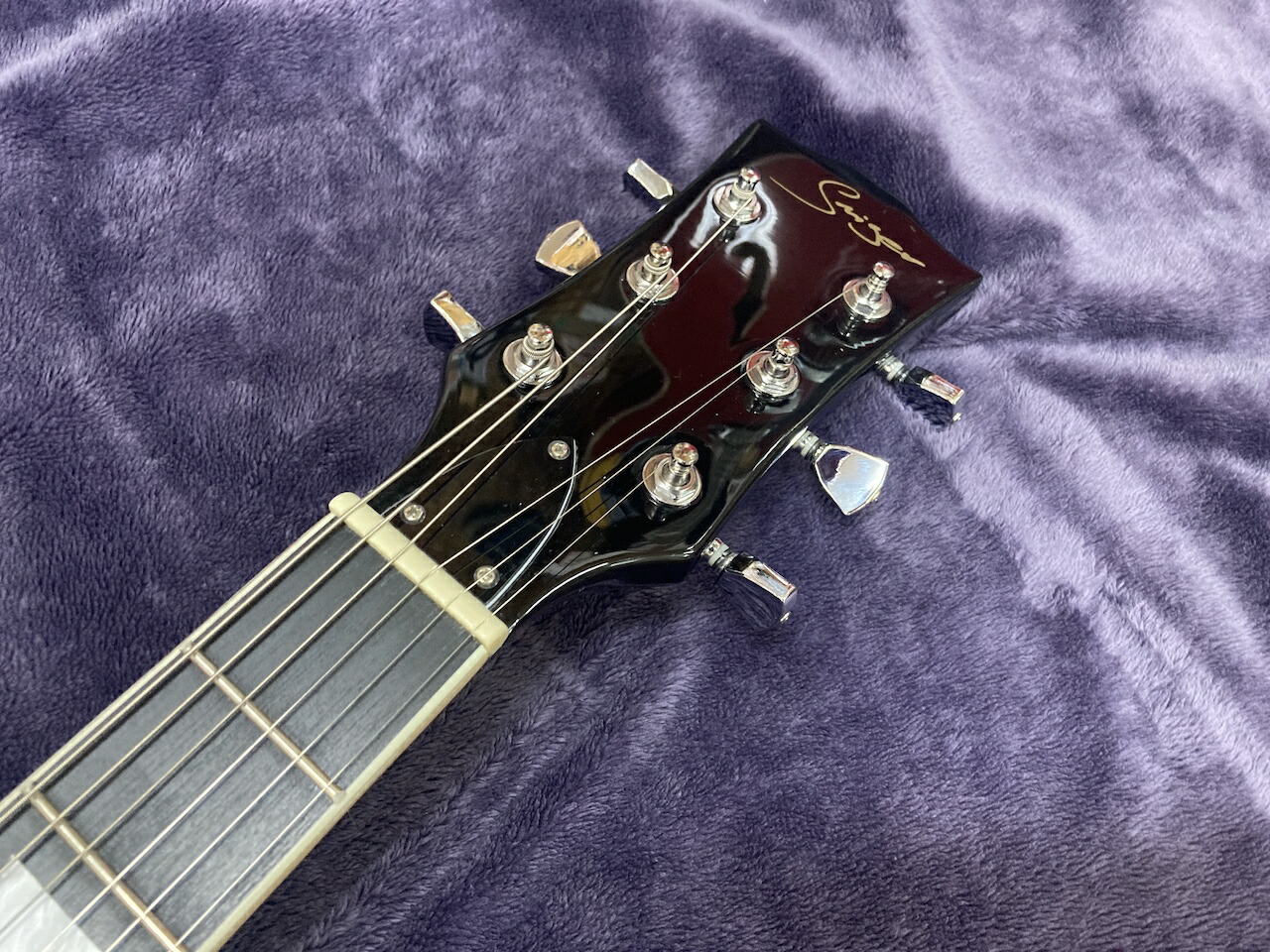 エレキギター Smile Singer L G9 P1 Bk エレキ ギター レスポール 黒 Guitar 楽器 音楽 機材 Music 弦 木 木材 かっこいい 調整済み Nedan Ga Gekiyasu エレキギター Indiansecurityforceisf In