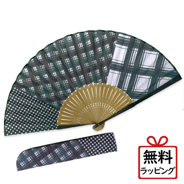 市場 最大1000円引クーポン 7 2寸 和柄 チェック 父の日ギフト 取寄せ品 ブロークンパターン 和雑貨 和小物 扇子 扇子セット 雑貨 和装 マツヨシ 差し袋セット