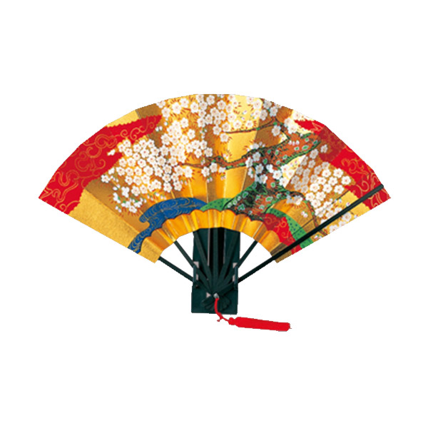【最大1500円クーポン】伏見上野旭昇堂 uen-901 金地飾り扇子「金箔地黒骨 桜」9寸7間 約27cm メーカー取寄品 扇子 浮世絵 和風 日本画 上品 プレゼント ギフト 飾り扇子 記念品 インテリアス 高級 お正月 お祭り用品 和装小物 さくら