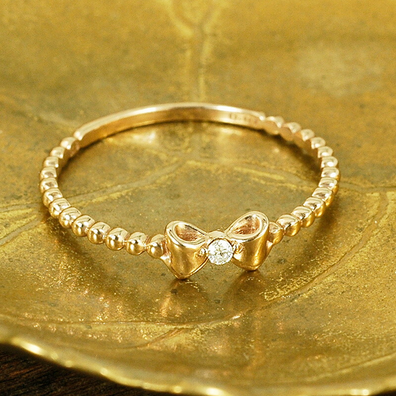 ピンクゴールド リボンモチーフリング 楽天市場】リボンモチーフ レディース ピンキーリング