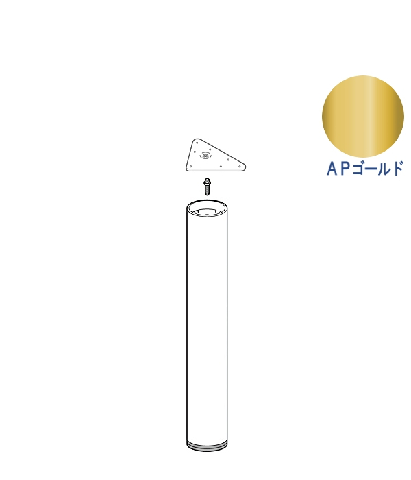 楽天市場 ポイント5倍 9 21 00 9 26 1 59 エクセルフレーム テーブル脚 ロイヤル Efw 76 T 三角座 サイズ F76 75 3mm Apゴールド 木部タイプ カネマサ金物