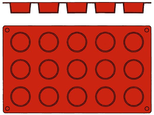 (お取り寄せ商品)ガストロフレックス 円平プチフール 15ヶ取 (常温) 業務用
